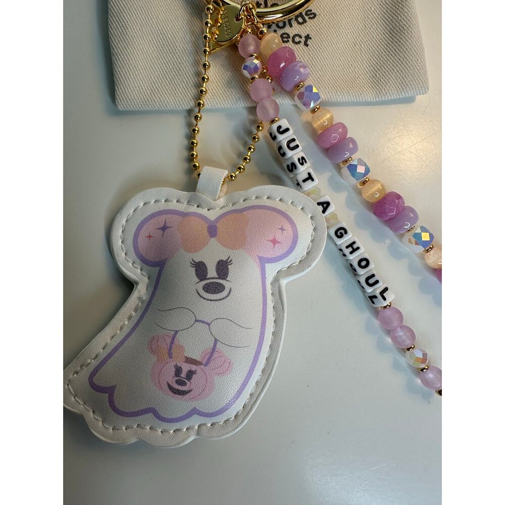 Disney Parks Little Words Project Cutie Ghost Bag Charm - Picture 2 of 3